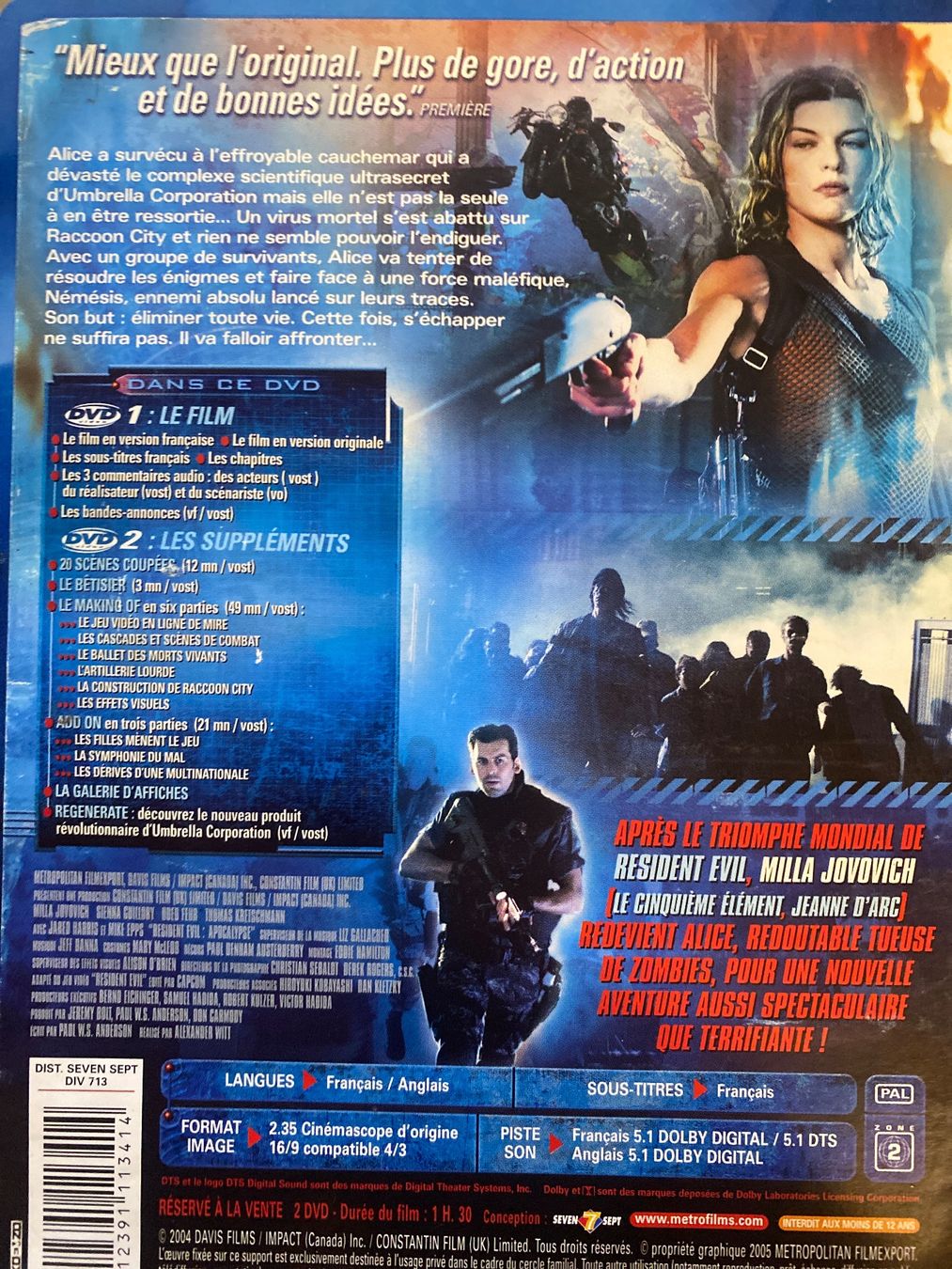 Tutti i DVDs: Coffret collector 2 DVD Resident Evil Apocalypse - – Usato da Le Brassus venduto da cinema13 1