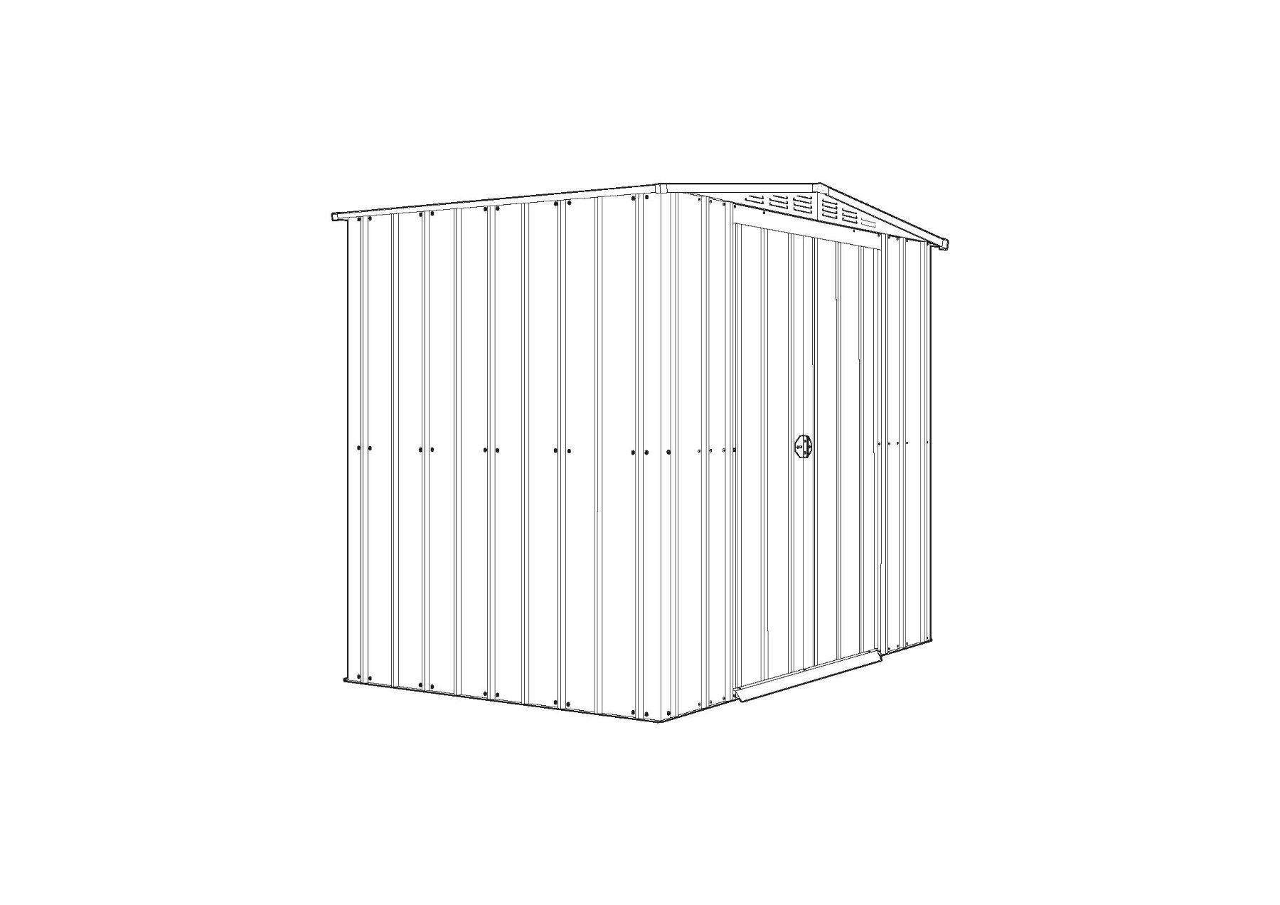 Casette da giardino & serre: Metallhaus 6x5 – Nuovo e nell'imballaggio originale da Erlinsbach venduto da Home-World 5