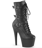 Pleaser Adore-1043 black vegan leather platform boots