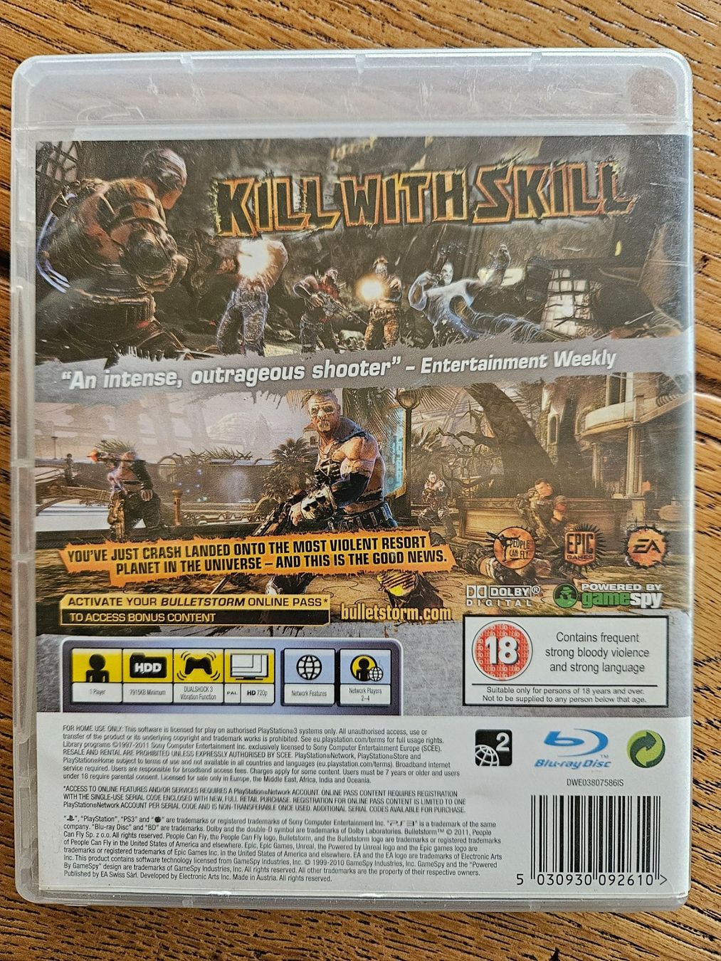 Giochi: BULLETSTORM PS3 (UK Version) UNCUT – Usato da Hägglingen venduto da Ruwi 1