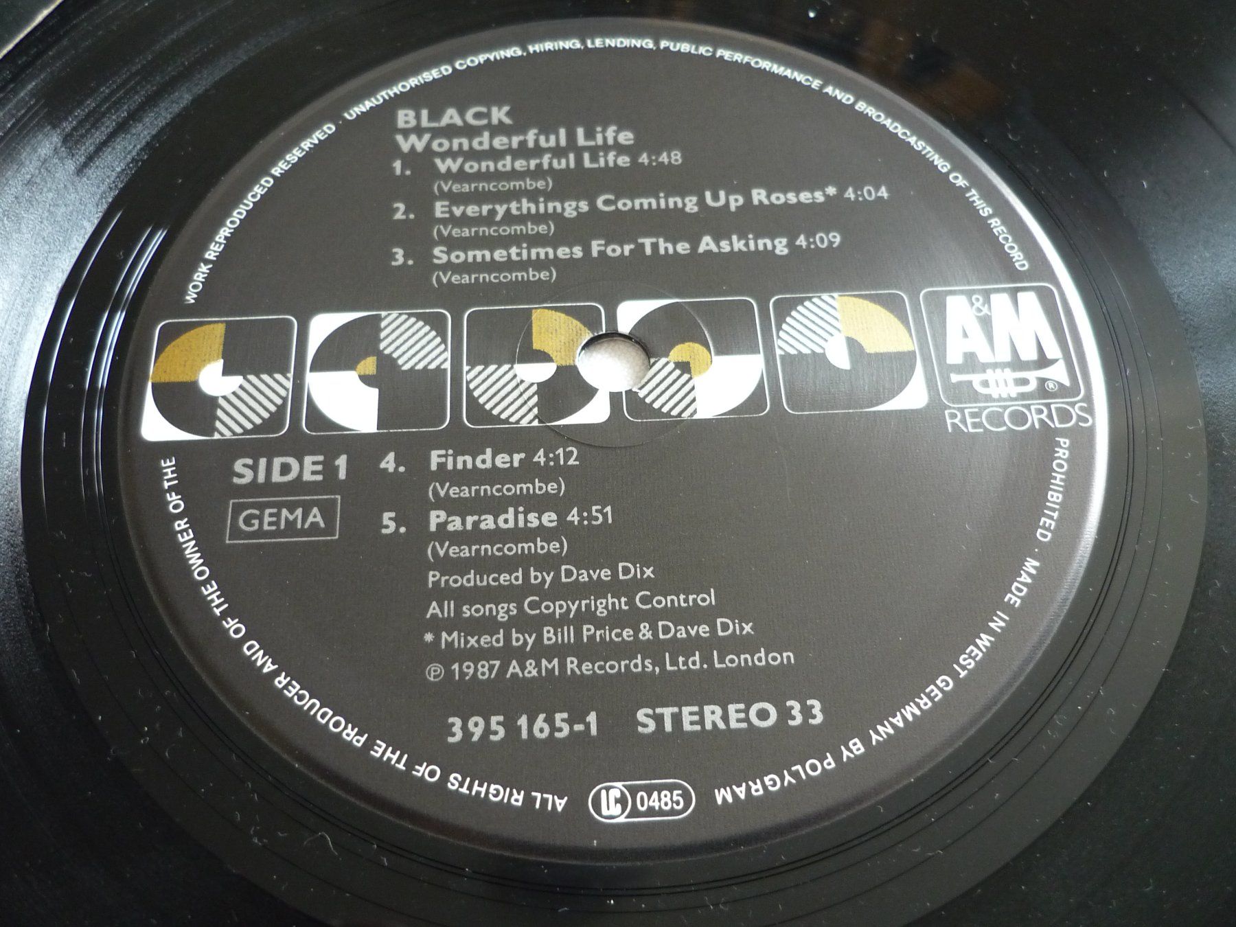 Schallplatten: 12" Schallplatte - Black - woderful life – Gebraucht aus Beringen von zzRegal 1