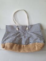 Sommer Strandtasche/Shopper blau-weiss gestreift, Neu!