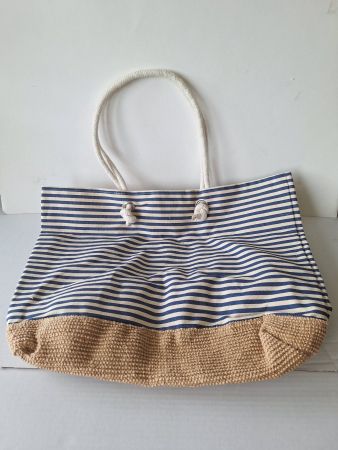 Sommer Strandtasche/Shopper blau-weiss gestreift, Neu!