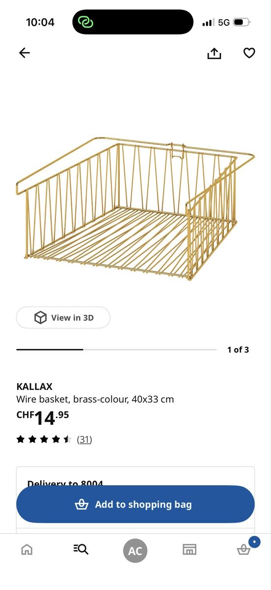 Ikea Altro per la casa: Ikea Kallax wire basket  – Nuovo (secondo la descrizione) da Zürich venduto da AlineCr 2