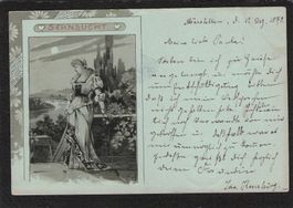 AK Sehnsucht , gelaufen Märstetten 2 Kreisstempel 13.12.1898