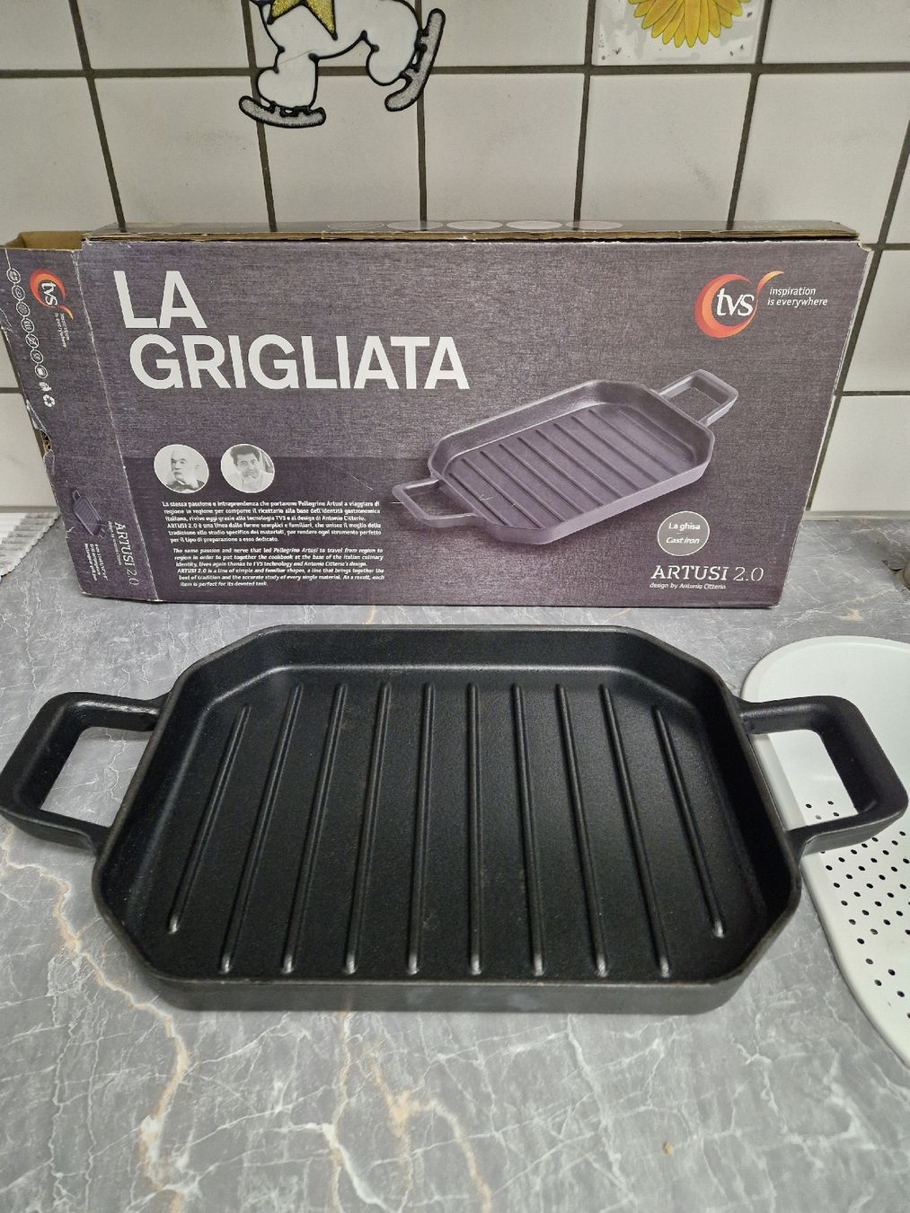 Griglie: Bistecchiera per griglia – Nuovo e nell'imballaggio originale da Luzern venduto da PAPPALARDO1955