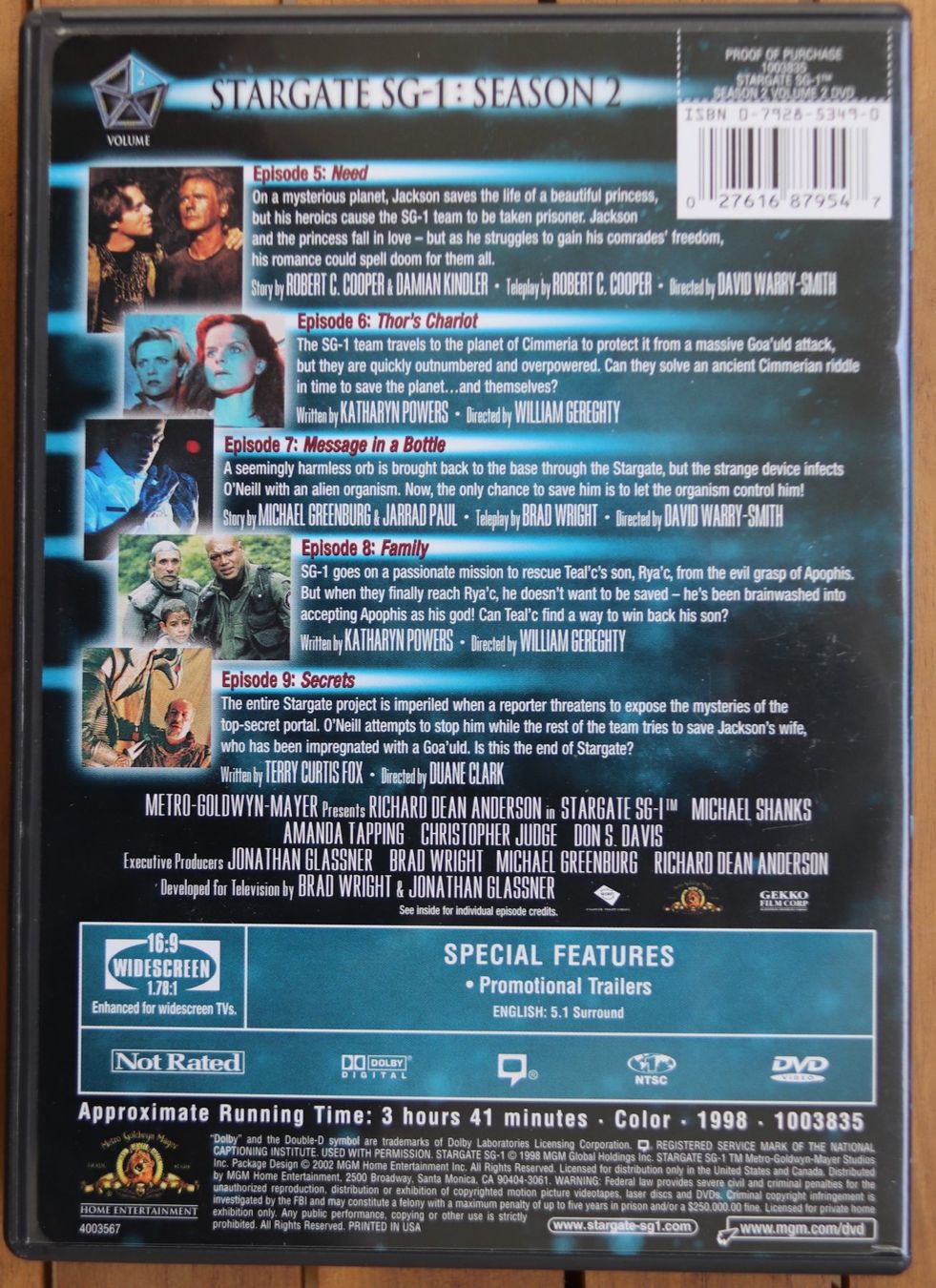 Alle DVDs: Stargate Season 2 – Gebraucht aus Glattfelden von Sirax 5