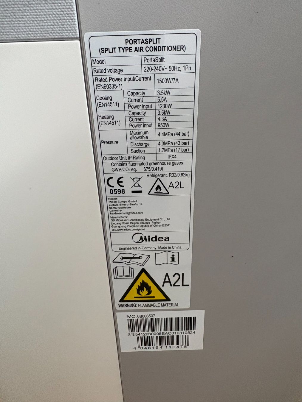 Midea Klimageräte: Midea PortaSplit Klimagerät – Gebraucht aus Fällanden von Carioca30 2