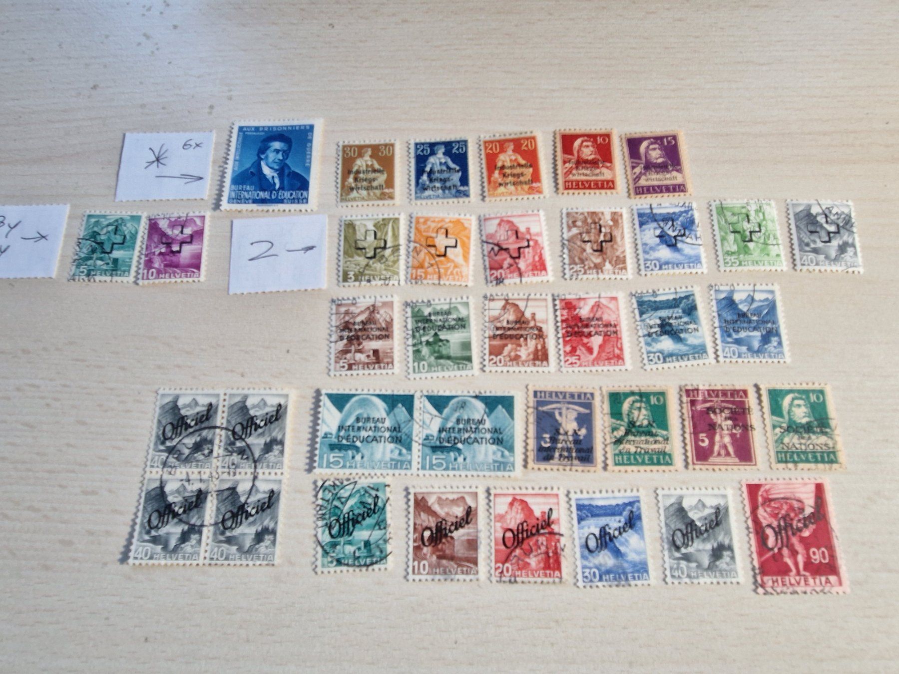 Alle Briefmarken: Ansammlung Dienstmarken ab 1.- – Gebraucht aus Burgdorf von Glossy01