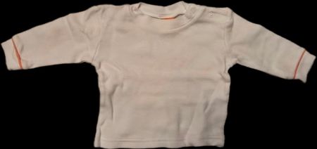 Süsses Langarmshirt Gr. 62 Baumwolle weiss Druckknöpf