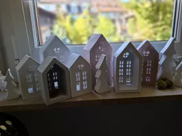 Silikonformen Haus 3er Set für Deko Giessformen gebraucht. 
