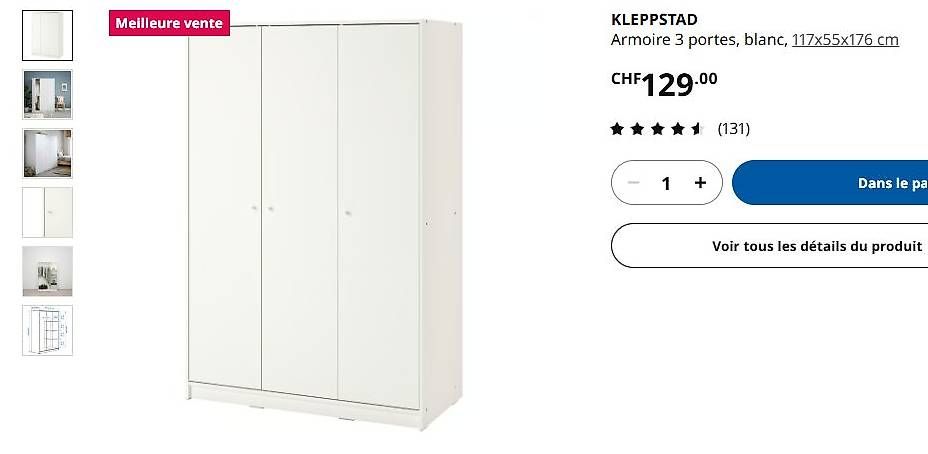 Ikea Armoires: Armoire IKEA 3 portes – D'occasion à Vich par NatachaCK 1