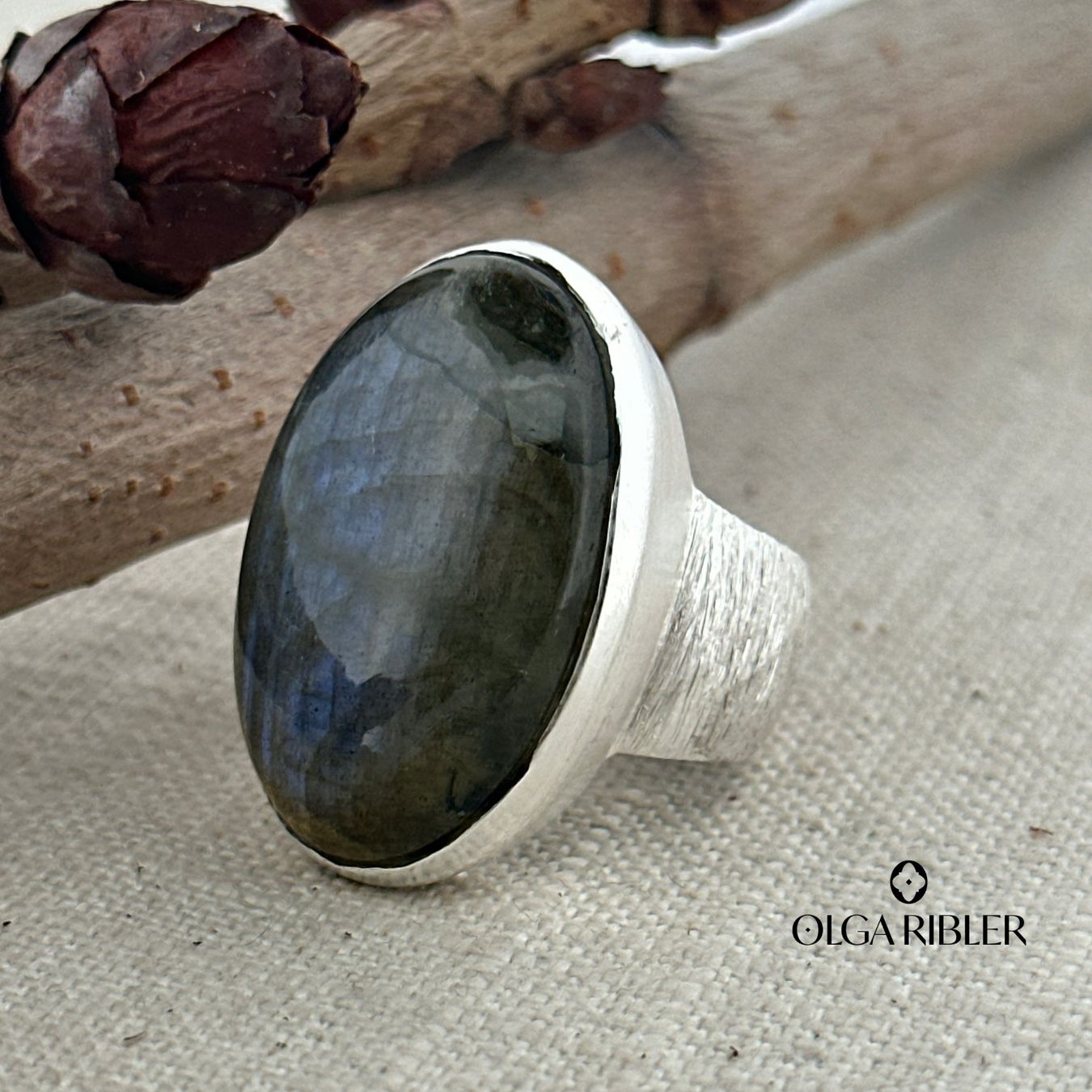 Olga Ribler Anelli: Labradorite Silberring Grösse 62 – Nuovo (secondo la descrizione) da Luzern venduto da Schmuckoutlet 5