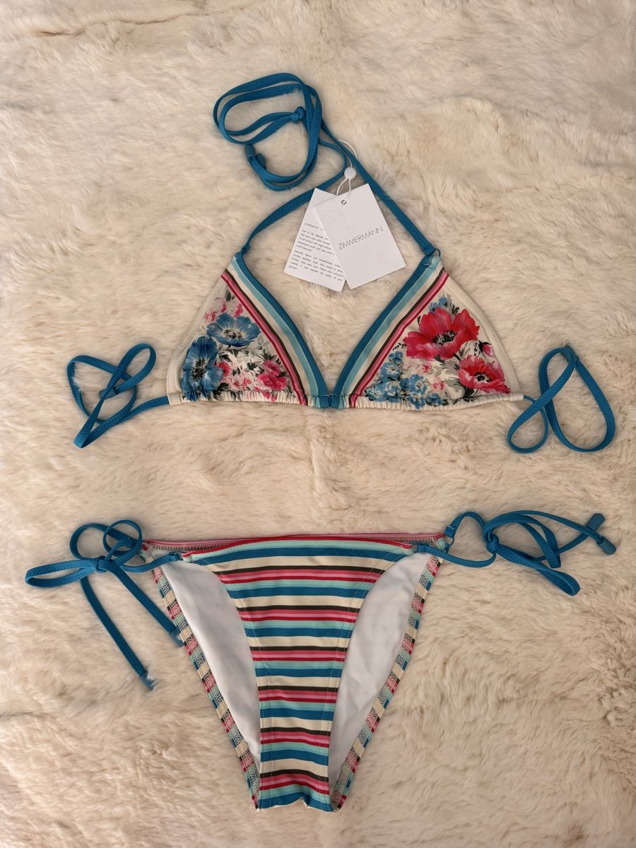 Zimmermann Costumi da bagno & Bikini: Zimmermann Halcyon Mini Tri Bikini – Gr. 0 – Usato da Wilderswil venduto da Renaissance1