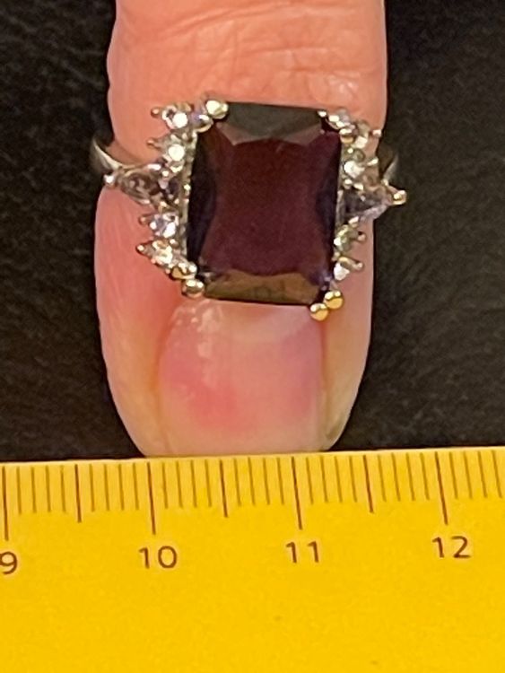 Bague En Argent 925 Avec Corail Fossile, Citrine Et Améthyste - Taille 58 - Neuf Sans Emballage D'origine