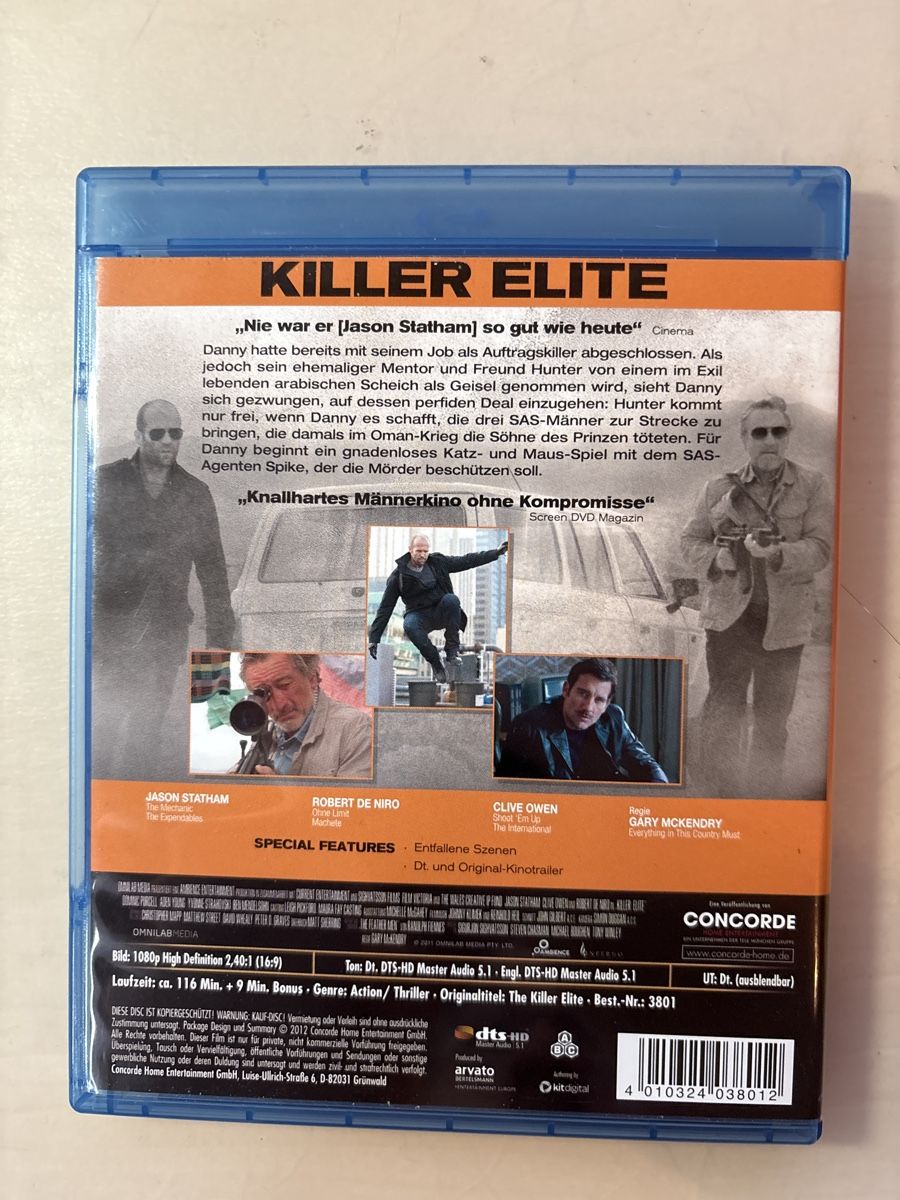 Tutti i DVDs: Blu-ray: Killer Elite mit Robert De Niro & Jason Statham – Usato da Ruswil venduto da Slivio_ 1