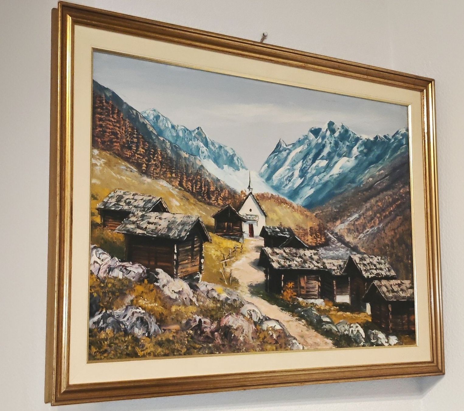 Dipinti: Wunderschönes Gemälde von Kühmatt Lötschental – Usato da Gampel venduto da jlkma 1