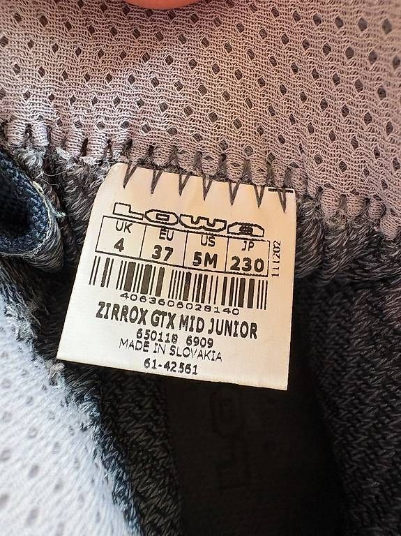Scarpe per ragazzi: Lowa Zirrox GTX Junior Gr. 37 – Usato da Thun venduto da danceT 2