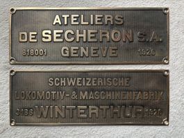 SBB Lokschilder Ee 2/2, Jg. 1926  SLM u. Secheron,