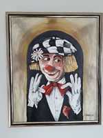 Oelbild Clown Olec Popov
