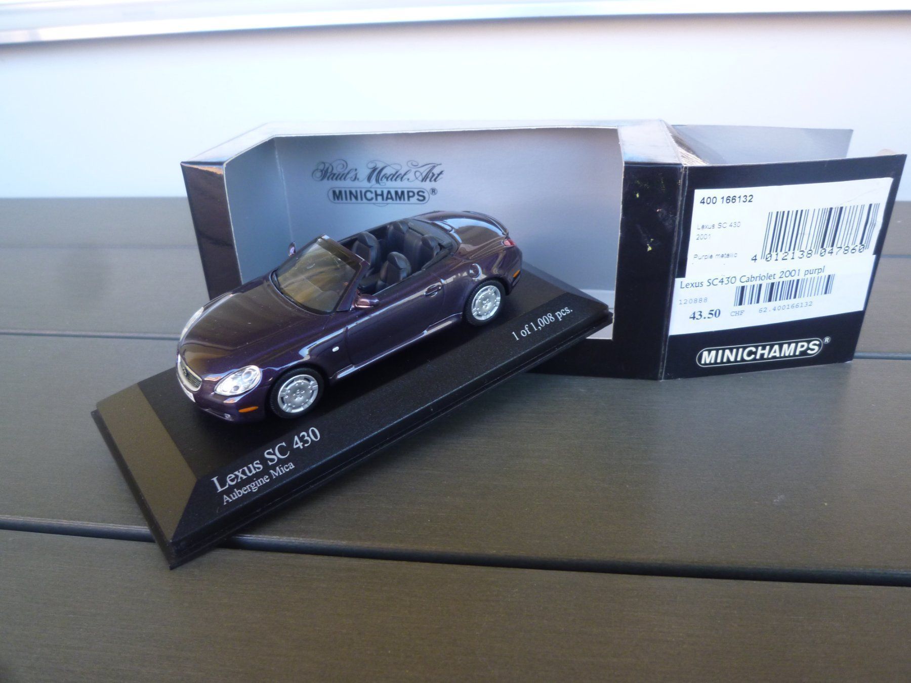 Lexus Modellini d'auto: Lexus SC 430 (2001) – Nuovo e nell'imballaggio originale da Flawil venduto da Imperiosud