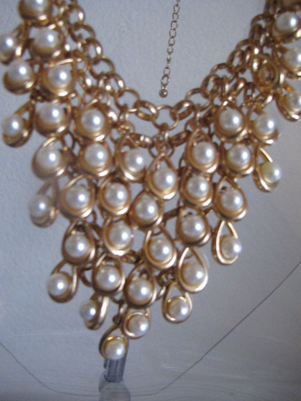 Colliers: Elegante Goldkette mit Perlen, Statementkette – D'occasion à Löhningen par Chimae67 4