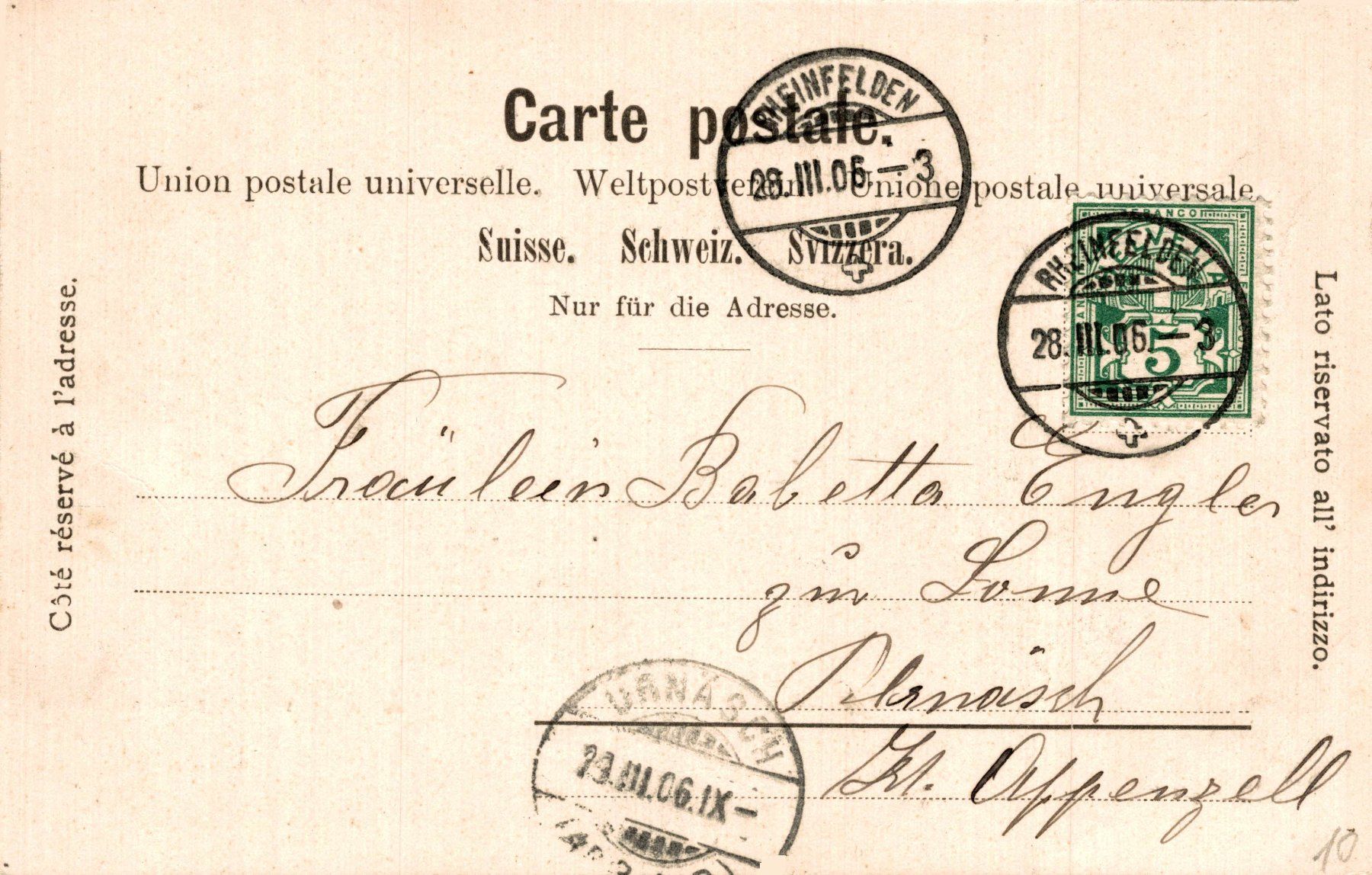 Ansichtskarten: Rheinfelden. Salmenwaage – Gebraucht aus Bronschhofen von Astore 1