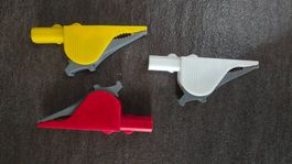 Chauvin Arnoux Krokodilklemmen rot weiss gelb für Messgerät