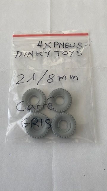 Lot De 12 Pneus Gris Dinky Toys - Échelle 1/43 (21/8), Pour Voitures Miniatures, Neuf