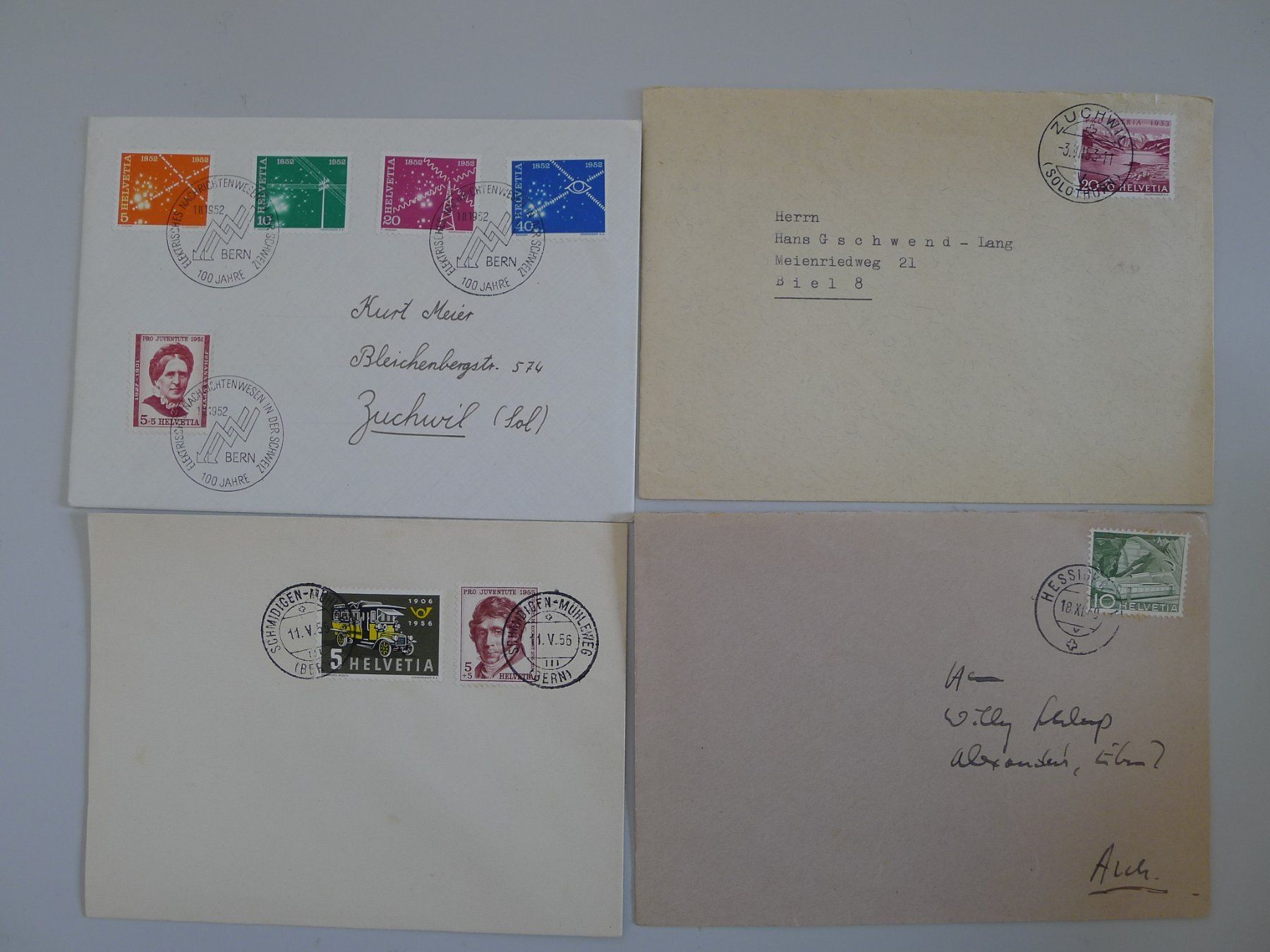 Alle Briefmarken: 20 saubere Briefe mit schönen Stempeln. – Gebraucht aus Sursee von Luzernerraute 1