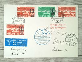 TR09 Enveloppe + Timbre Suisse 1937
