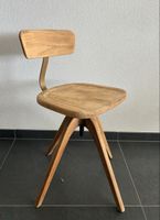Vintage Bürostuhl verstellbar Buche