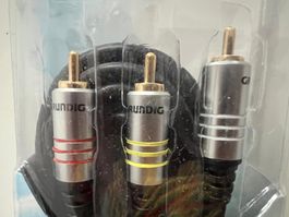 Grundig RCA Kabel - Neu, Goldbeschichtet, Top Zustand!