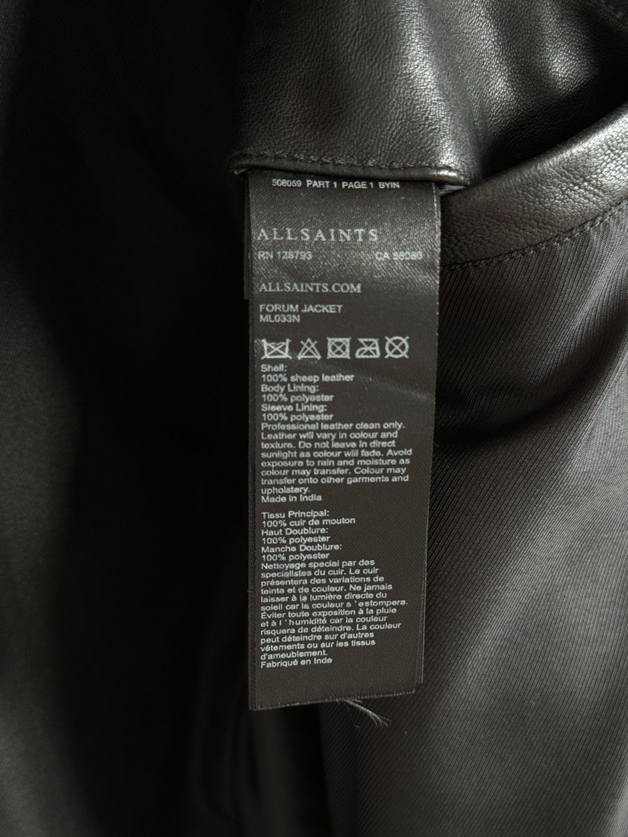 Allsaints Giacche: All Saints Forum leather jacket Men, Size L – Nuovo (secondo la descrizione) da Mels venduto da see_xm25 5