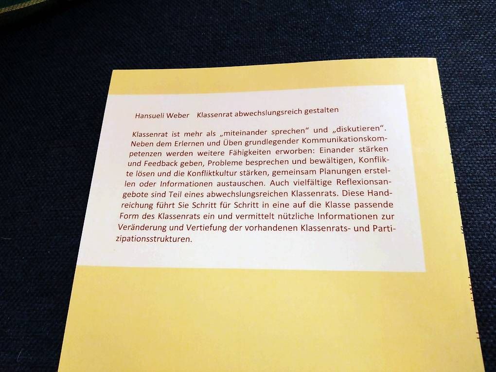 Libri: Klassenrat abwechslungsreich gestalten – Usato da Ostermundigen venduto da Krimskrams8 1