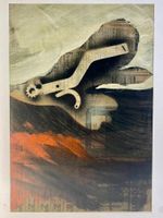 Mischtechnik/Collage auf Papier 1978 Handsigniert