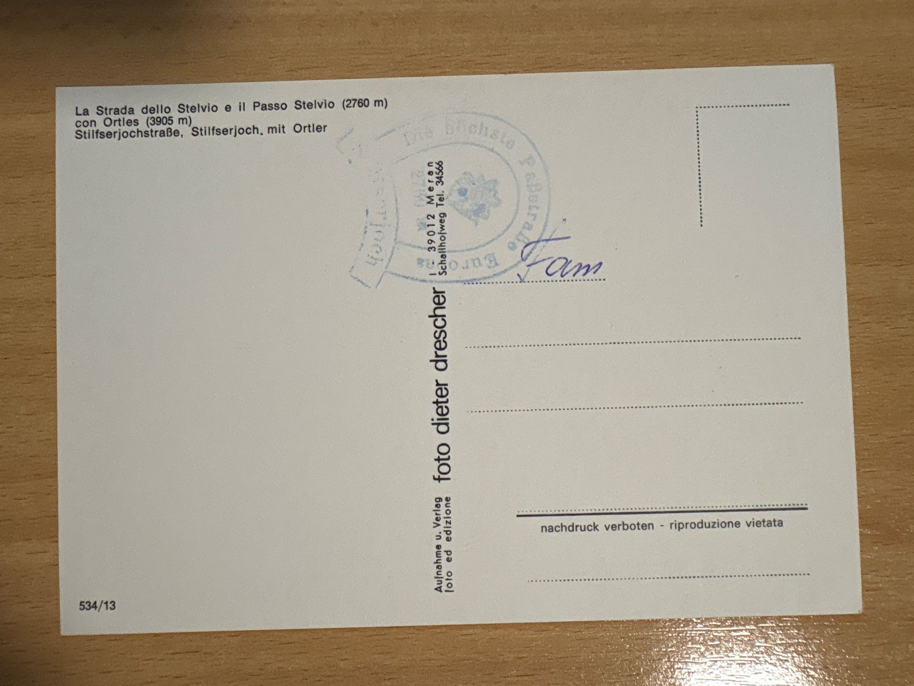 Cartes postales: Ansichtskarte Stilfserjoch mit Ortler – D'occasion à Ibach par lisch3 1