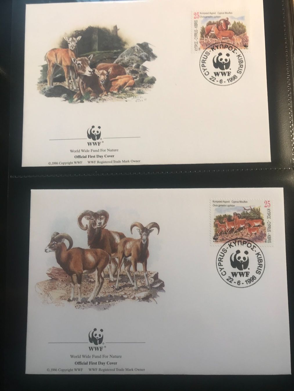 Alle Briefmarken: Zypern 1998 WWF Satz Mufflon illustrierte Ersttagsbriefe – Neu (gemäss Beschreibung) aus Winterthur von schnueps