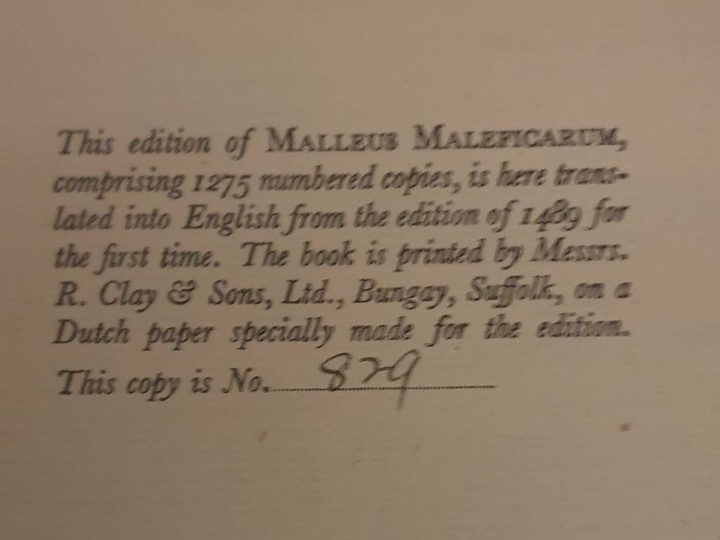 Libri: Malleus Maleficarum – Usato da Pianezzo venduto da Millecolline 1