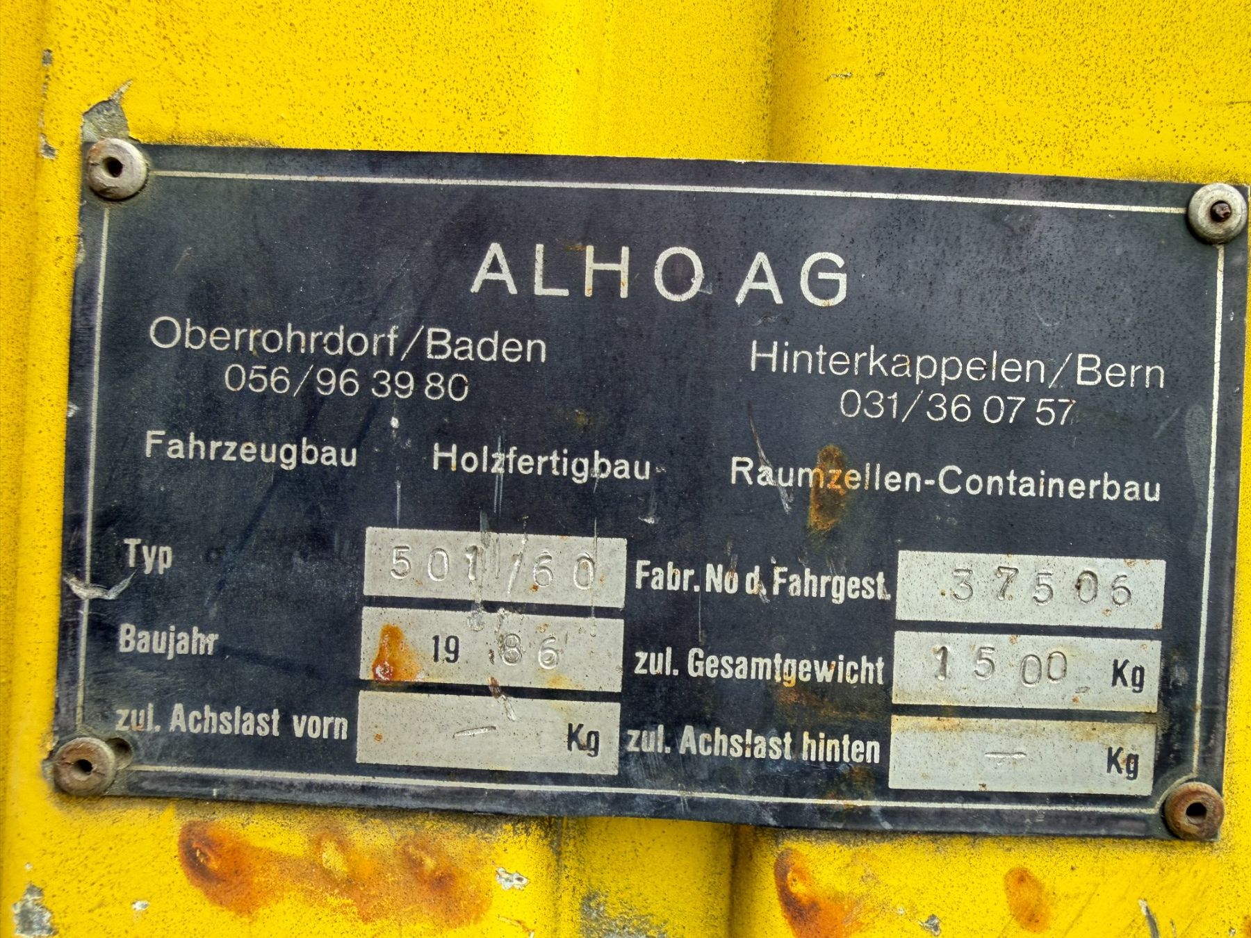 Anhänger: Bauwagen ALHO AG – Gebraucht aus Augst BL von MertBauGmbH 8