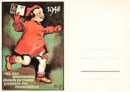 3 AK's Tag der Briefmarke - 1943 - 1945 - 1948