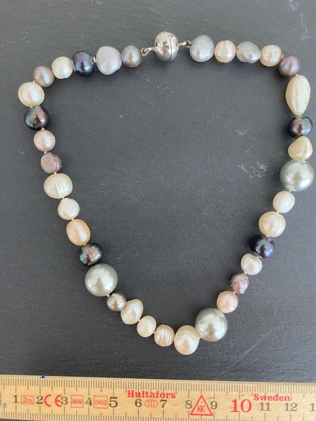 Perle (finte): Wunderschöne Perlenkette (echte Perlen & Silber) – Usato da Olten venduto da HoYa01 4