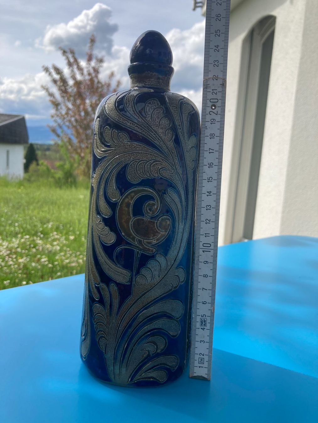 Altro: STEINGUT  FLASCHE  MIT  KORKZAPFEN   HANDARBEIT – Usato da Subingen venduto da ArtBead 7