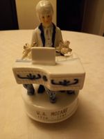 Antik porzellan Music box speil Mozart  mit Dreher feigur