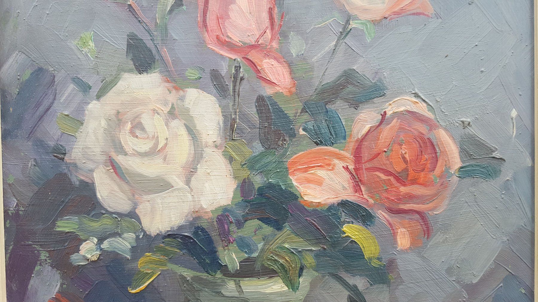 Gemälde: Blumenstillleben mit Rosen, Roca Freixa - TOP – Gebraucht aus Dietlikon von Justus4 4