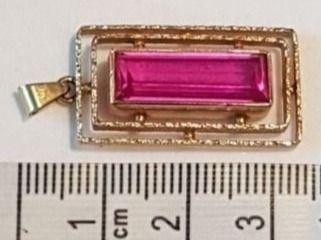 Ciondoli: Anhänger mit synth. Rubin aus 18 Karat – Nuovo (secondo la descrizione) da Unterägeri venduto da Altgoldschmuck 3