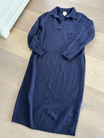 Strick Kleid lang blau H&M Gr. 38 M