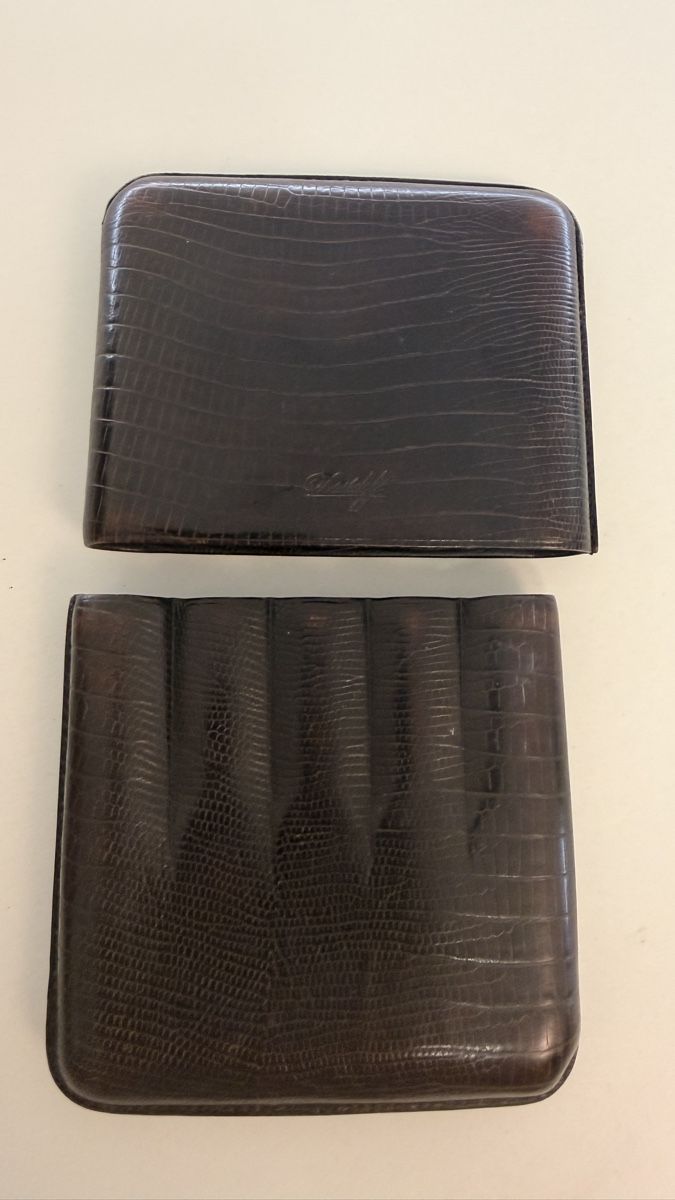 Sonstige Tabakwaren: Davidoff Zigarren Etui braun Schuppenmuster Leder  – Gebraucht aus Rotkreuz von perlengott 5