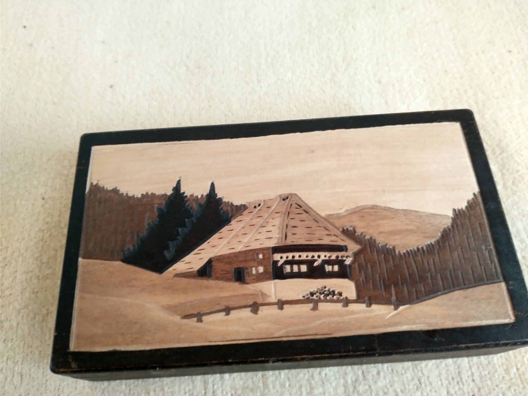 Portagioie: Holzkassette/Schatulle, Bergchalet – Usato da Löhningen venduto da Chimae67 5