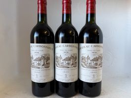 3 Flaschen Chateau Carbonnieux Graves, 1979, Top Zustand!